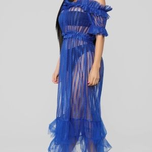 Fashion nova  sheer happiness mesh dress size small